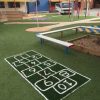 Artificial Grass Crayon Hopscotch